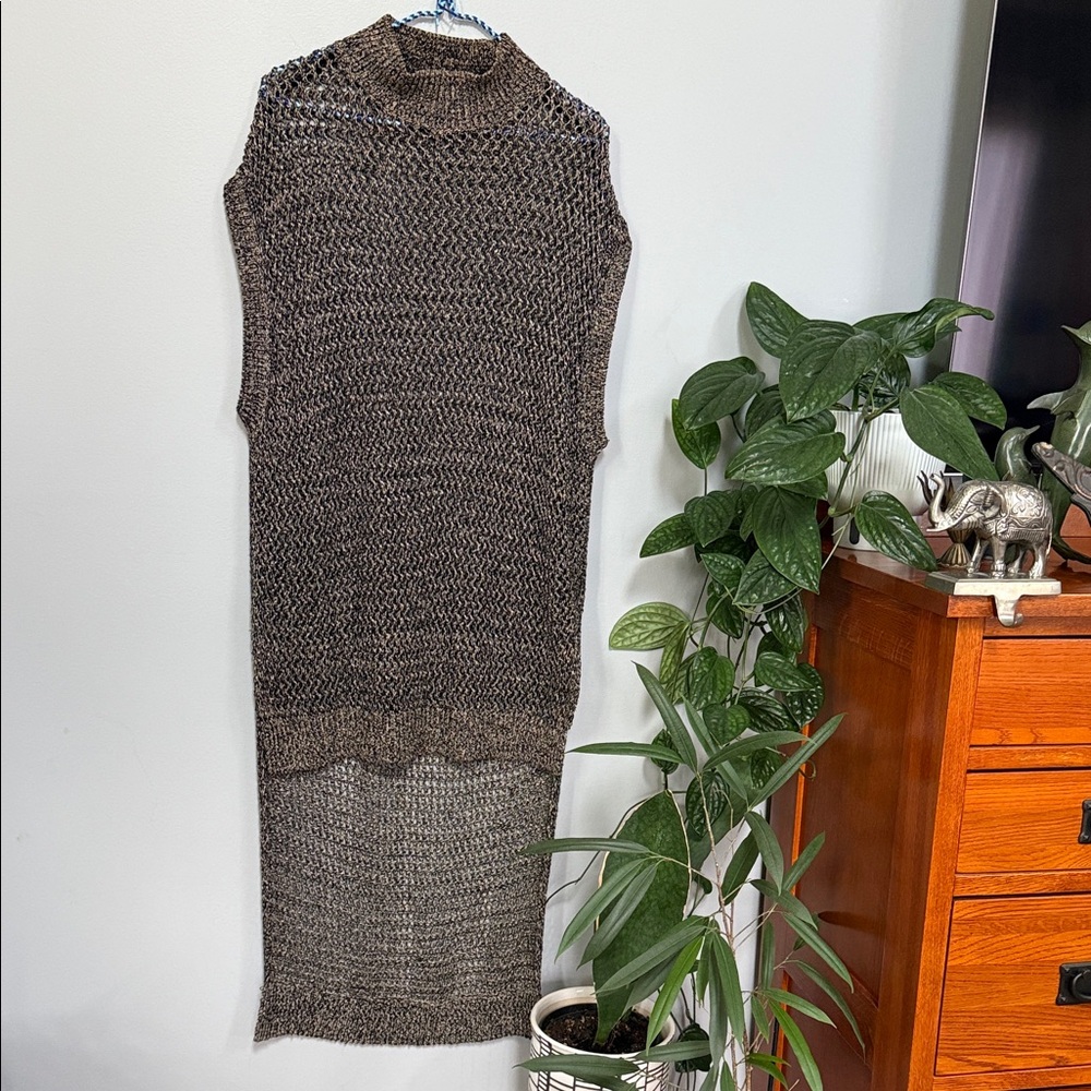 Free People Brown Sleeveless Knit Top